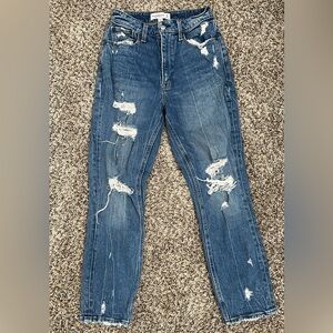 Distressed Abercrombie & Fitch Mom Jeans